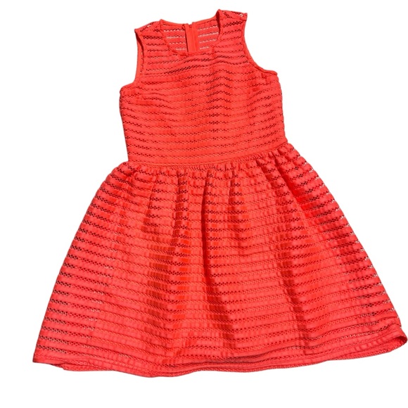 Penelope Tree - Girls Coral Flare Dress Sz 12 - Picture 3 of 7